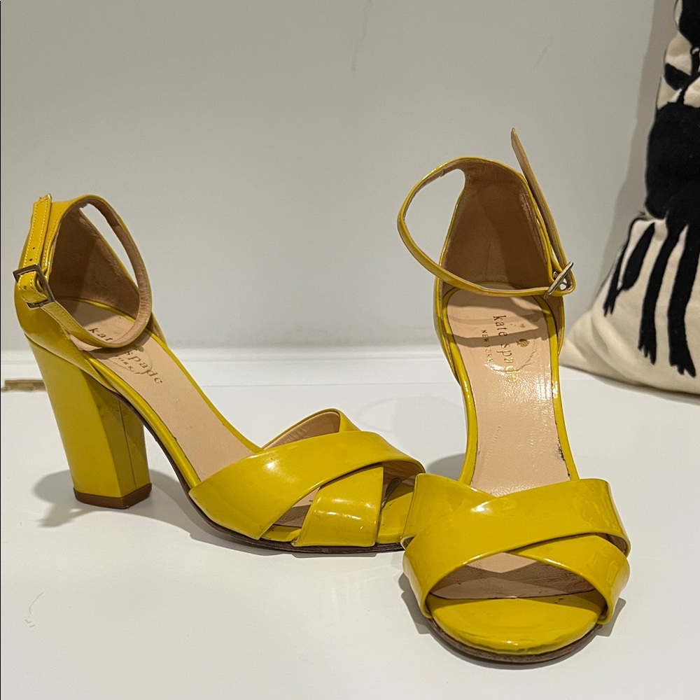 Kate Spade Yellow Strappy Heels